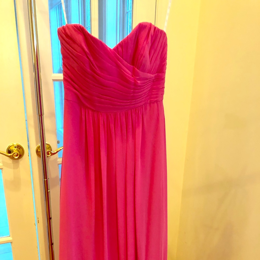 pink evening gown